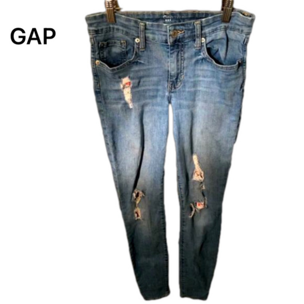 Gap Floral Skinny Jean Size 27